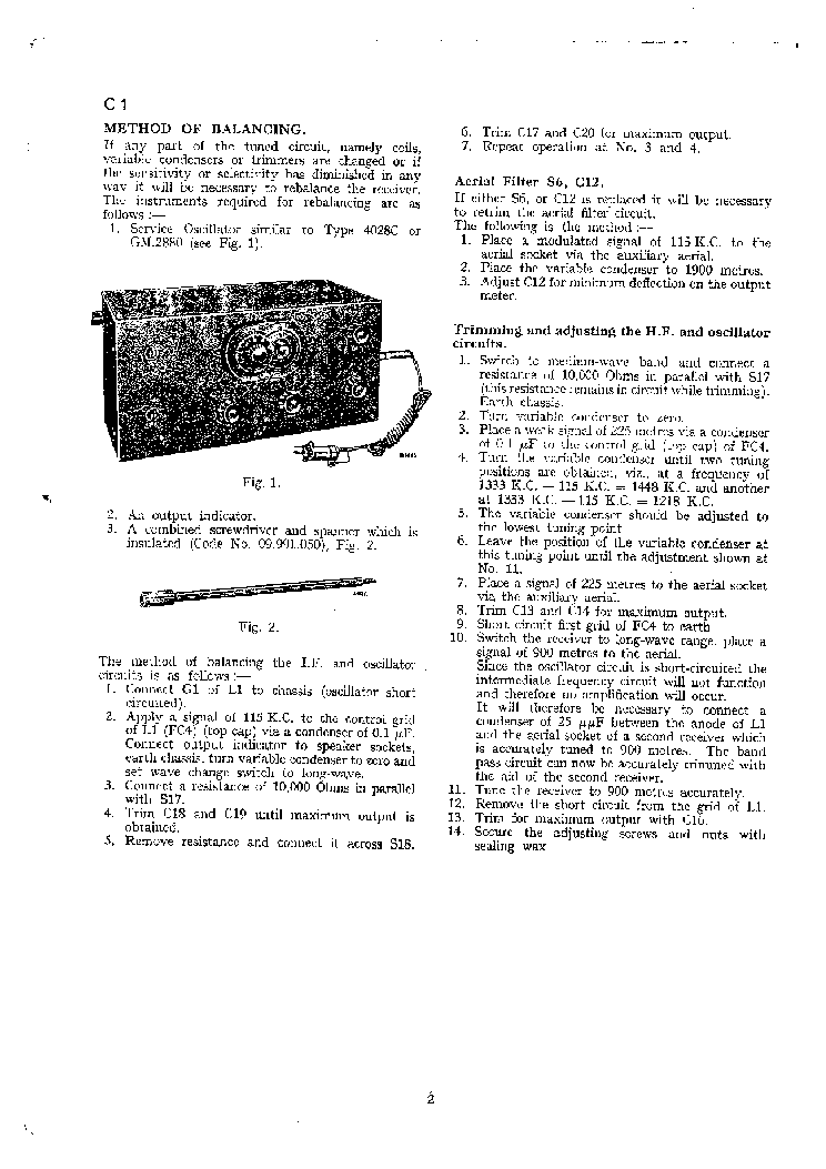 PHILIPS 539A service manual (2nd page)