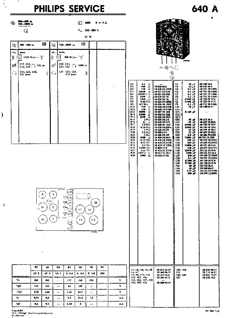 PHILIPS 640A service manual (1st page)