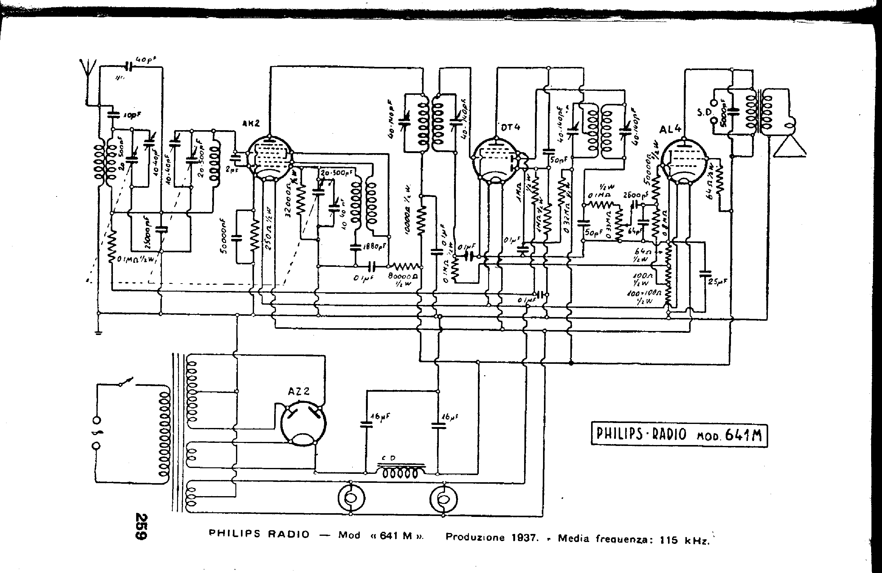 PHILIPS 641M service manual (1st page)