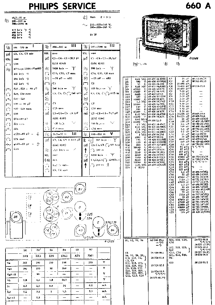 PHILIPS 660A service manual (1st page)