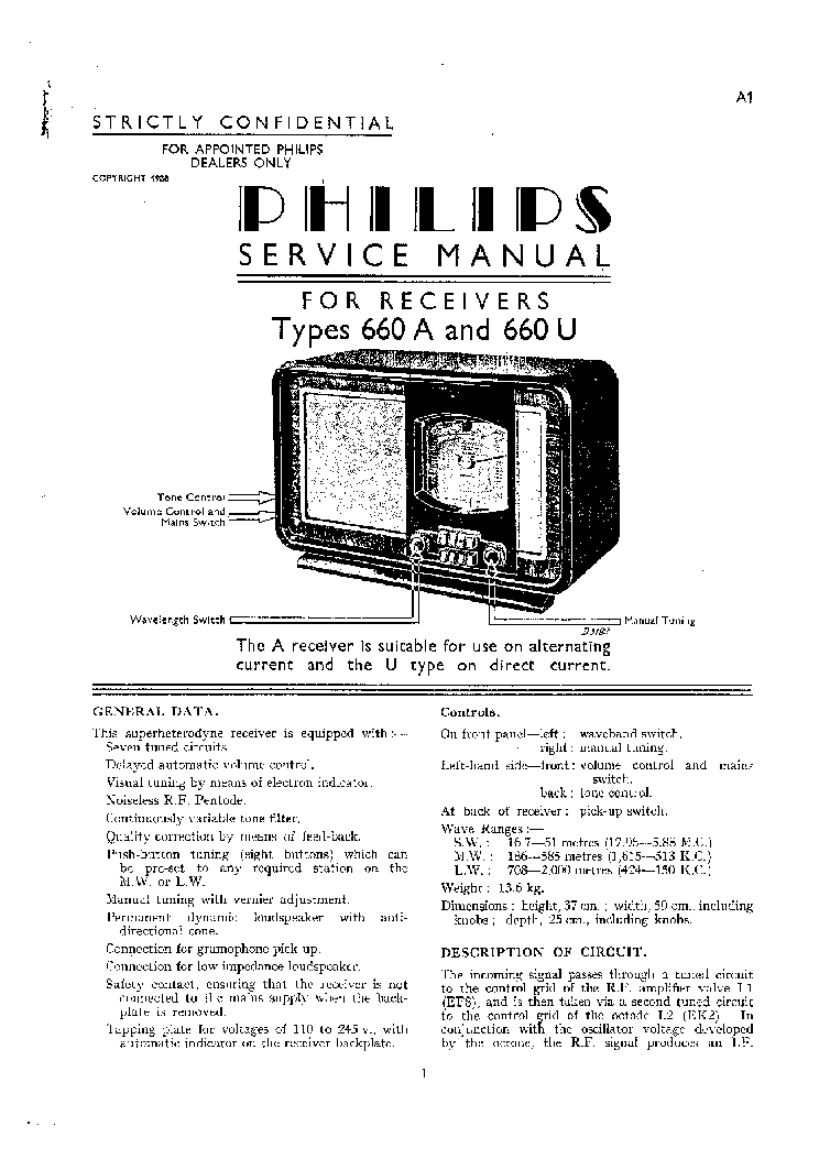PHILIPS 660U service manual (1st page)
