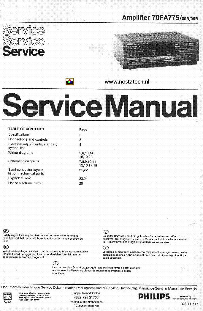 PHILIPS 70FA775 SM service manual (1st page)