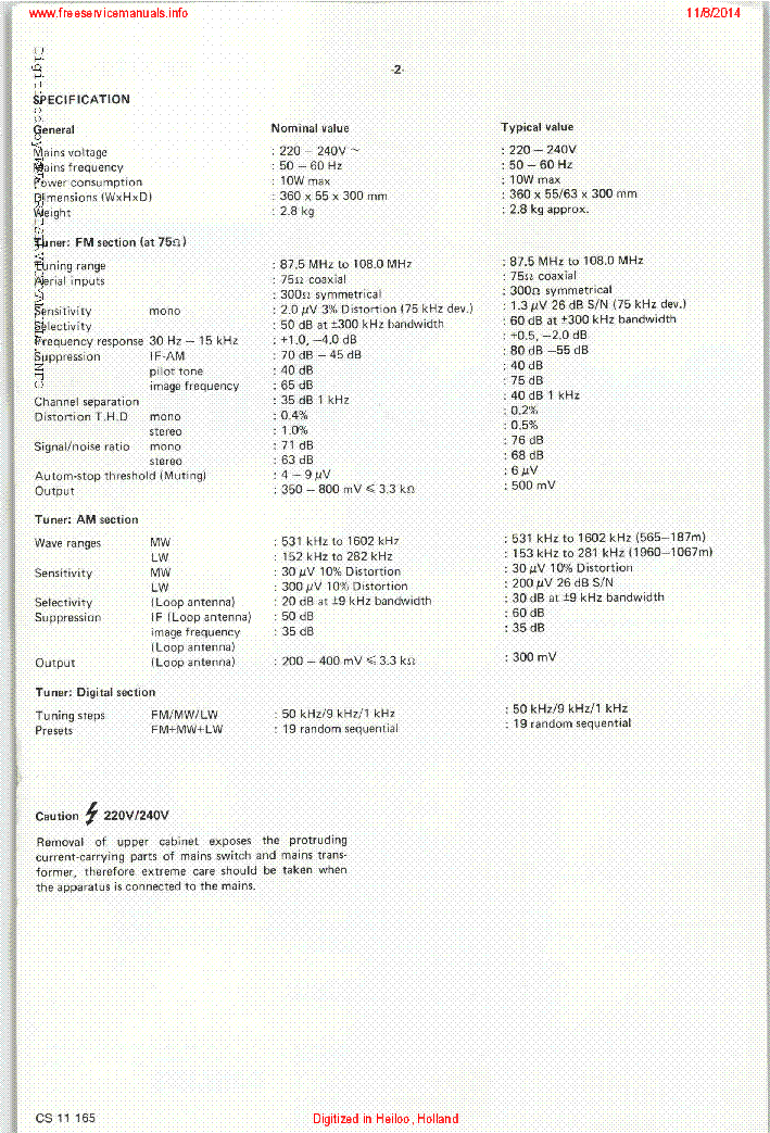 PHILIPS 70FT772 service manual (2nd page)