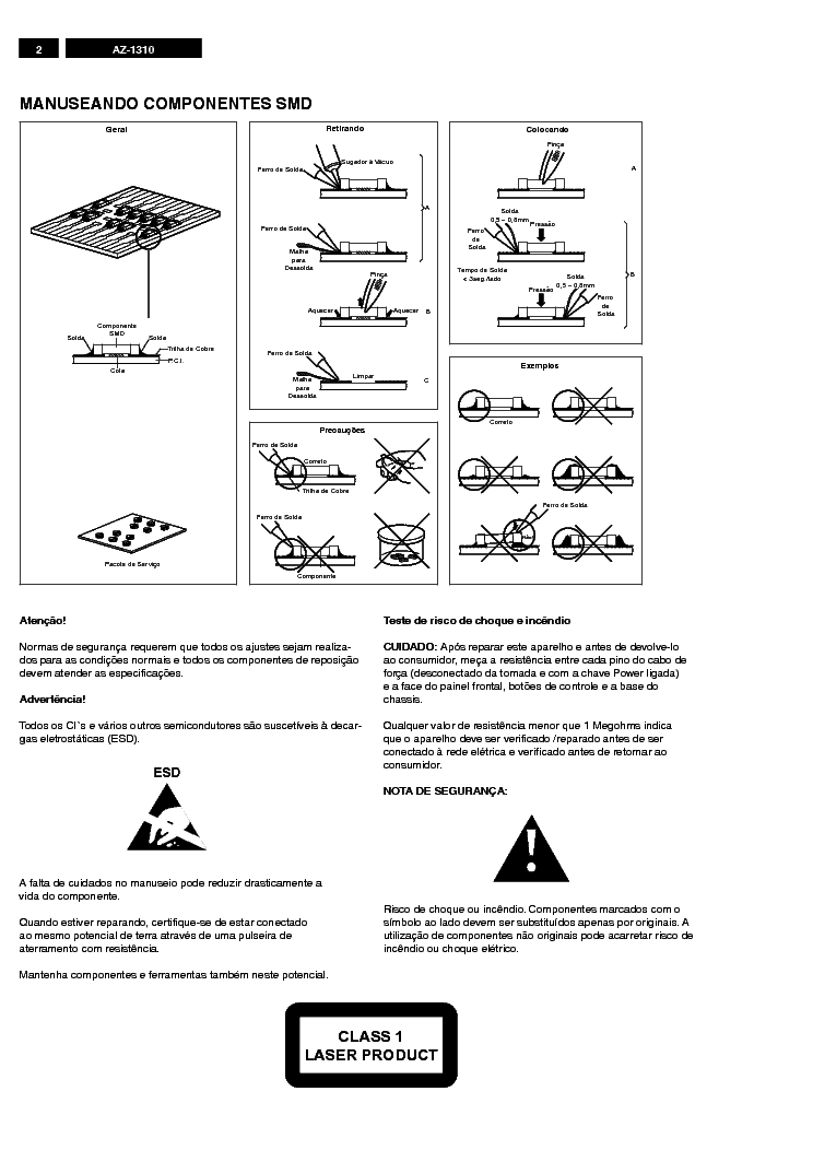 PHILIPS AZ1310 SM service manual (2nd page)