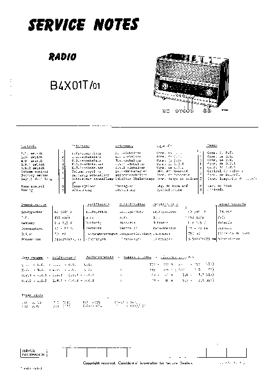 PHILIPS B4X01T service manual (1st page)