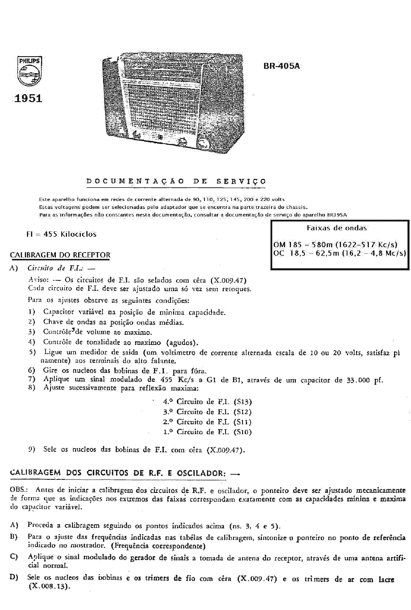 PHILIPS BR405A AC RADIO 1956 SCH service manual (1st page)