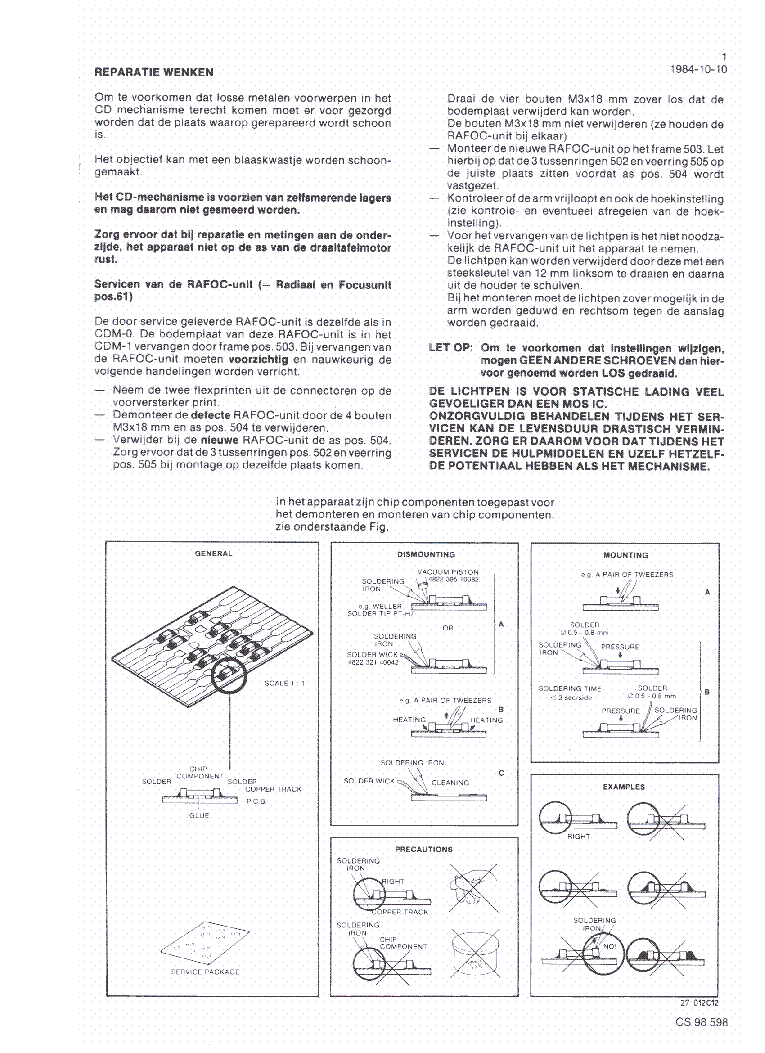 PHILIPS CDM1 MECHANISM SM service manual (2nd page)
