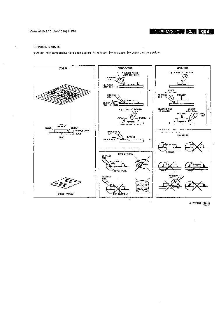 PHILIPS CDR775-00 SM service manual (2nd page)