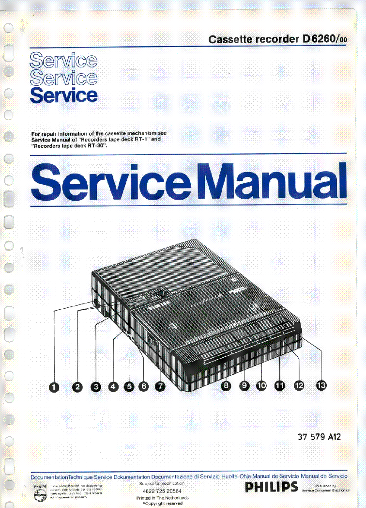 PHILIPS D6260 service manual (1st page)