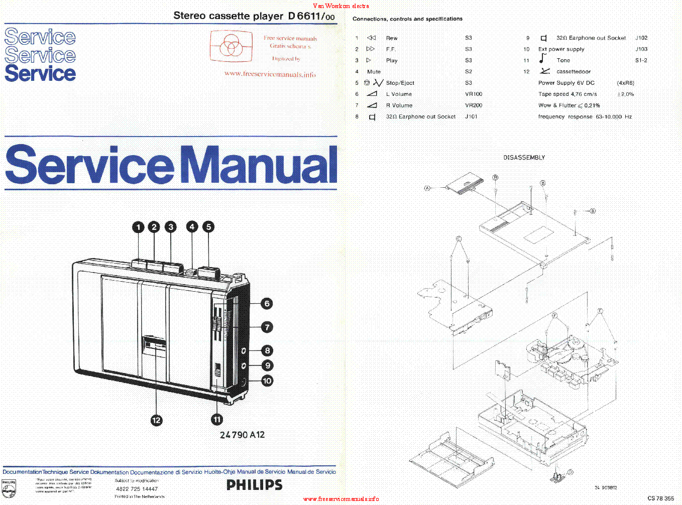 PHILIPS D6611 service manual (1st page)