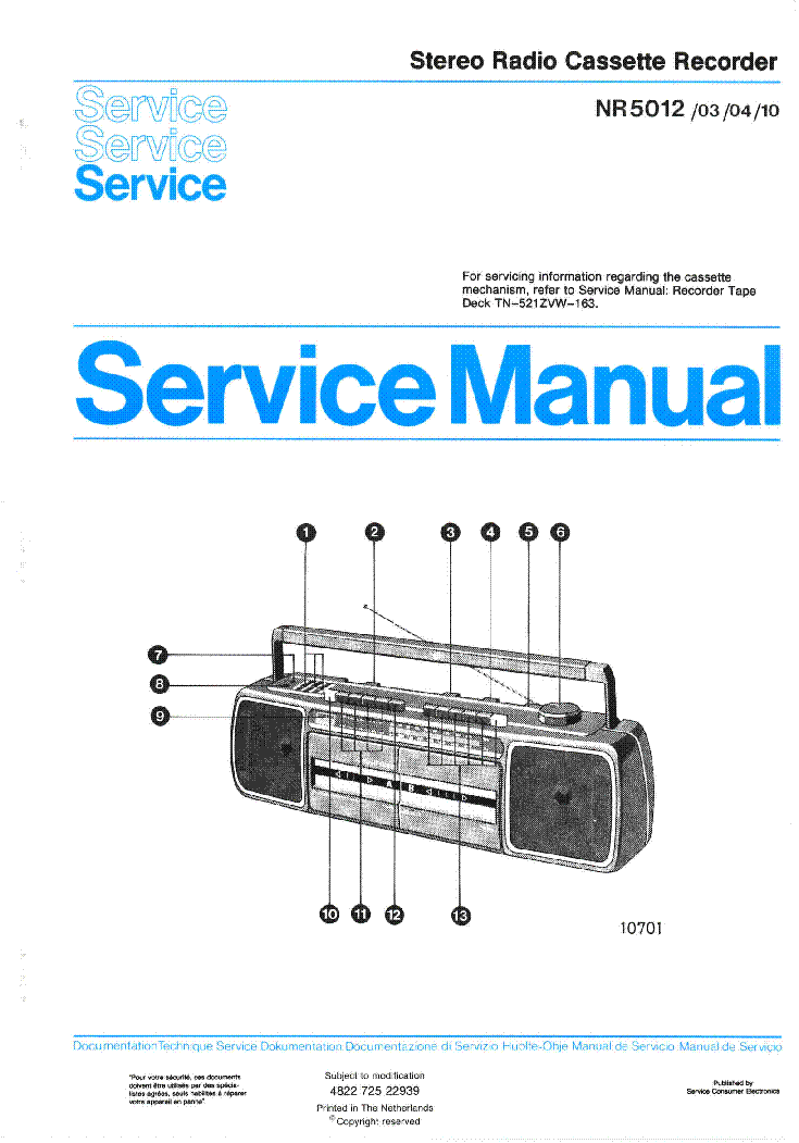 PHILIPS ERRES NR5012 SM service manual (1st page)