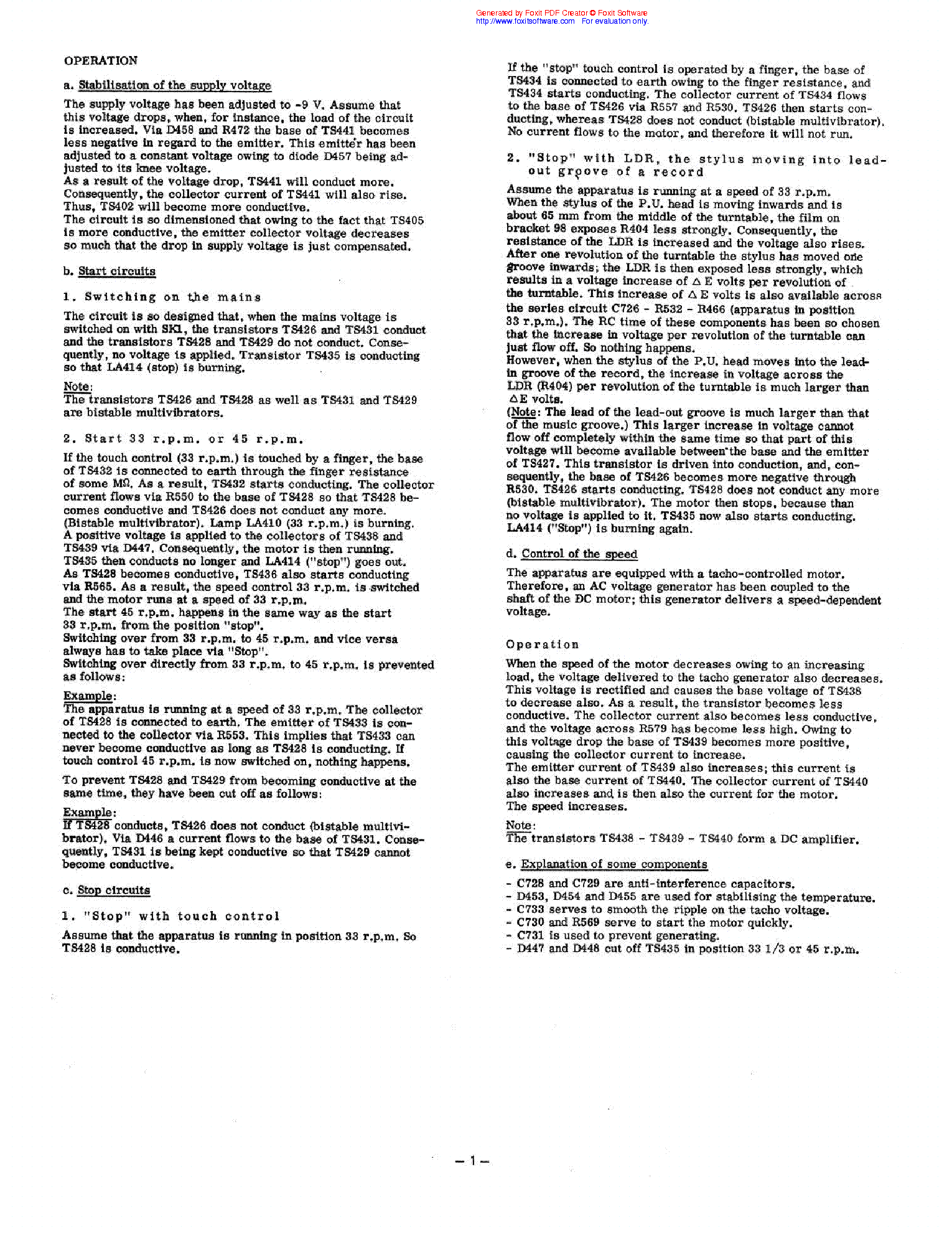 PHILIPS GA212 SM service manual (2nd page)