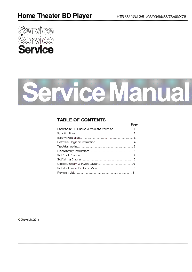 PHILIPS HTB5580G SM service manual (1st page)