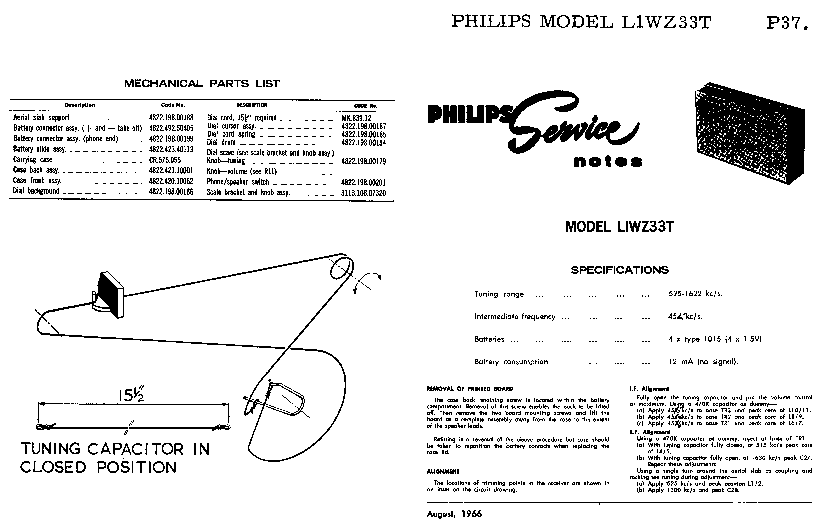 PHILIPS L1WZ33T SM service manual (1st page)