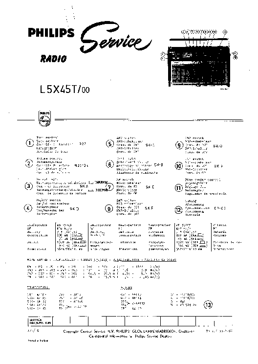 PHILIPS L5X45T-00 RADIO SM service manual