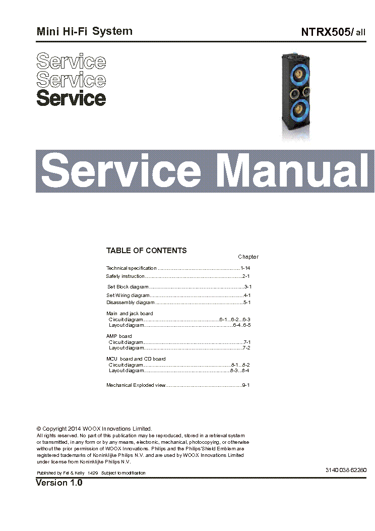 PHILIPS NTRX505 VER.1.0 service manual