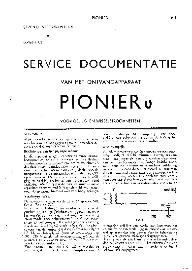 PHILIPS PIONIER-U AC-DC RADIO 1936 SM service manual (1st page)