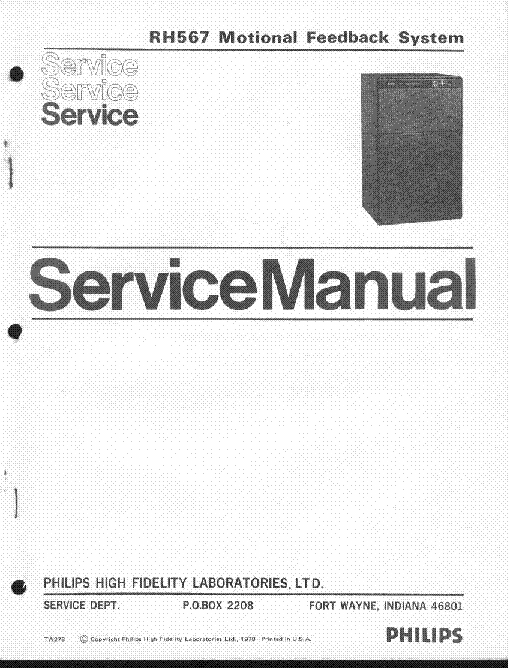 PHILIPS RH567 SM service manual (1st page)