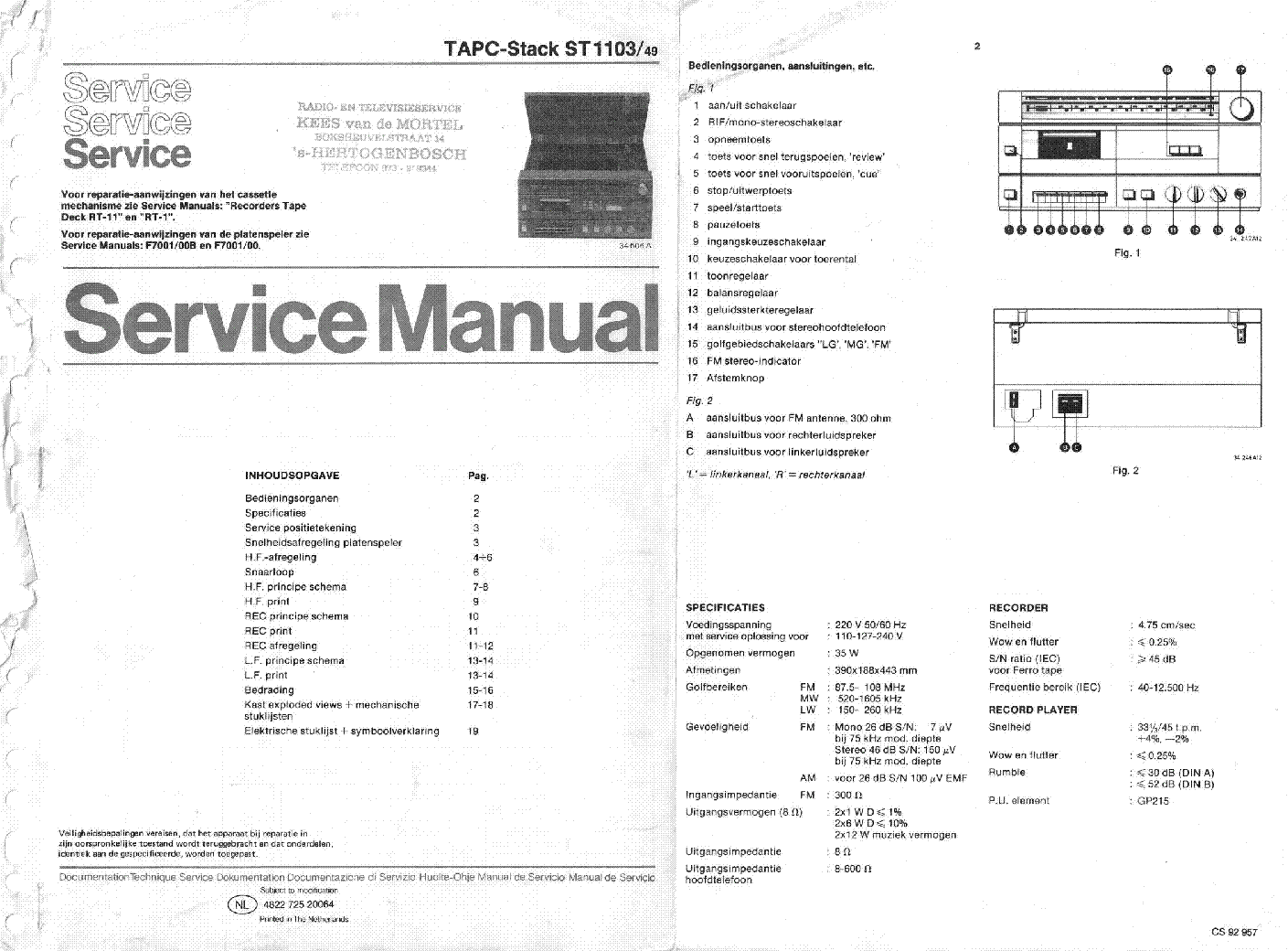 PHILIPS ST1103-49 SM ERRES service manual (1st page)