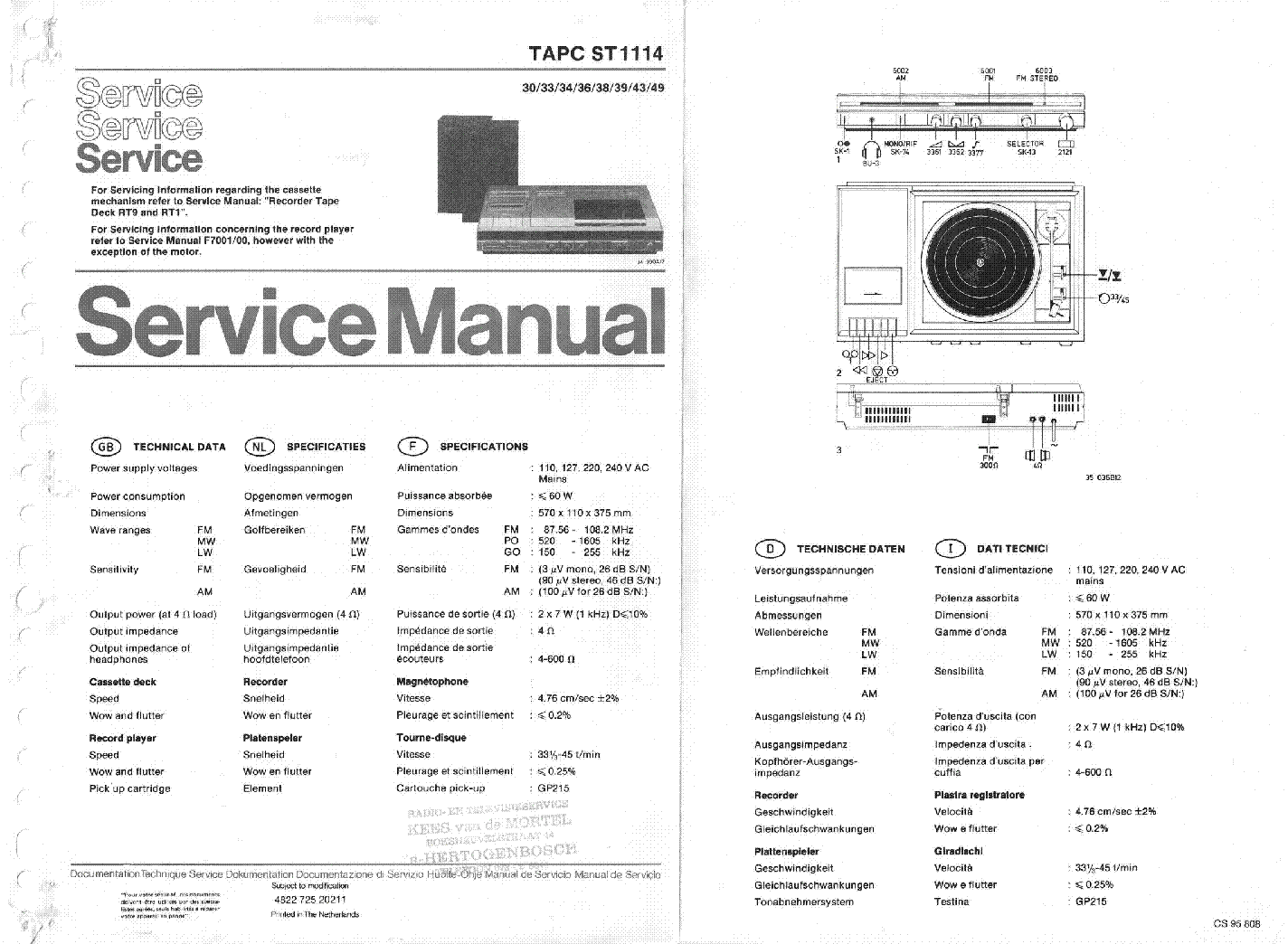 PHILIPS ST1114-30-33-34-36-38-39-43-49 SM service manual (1st page)