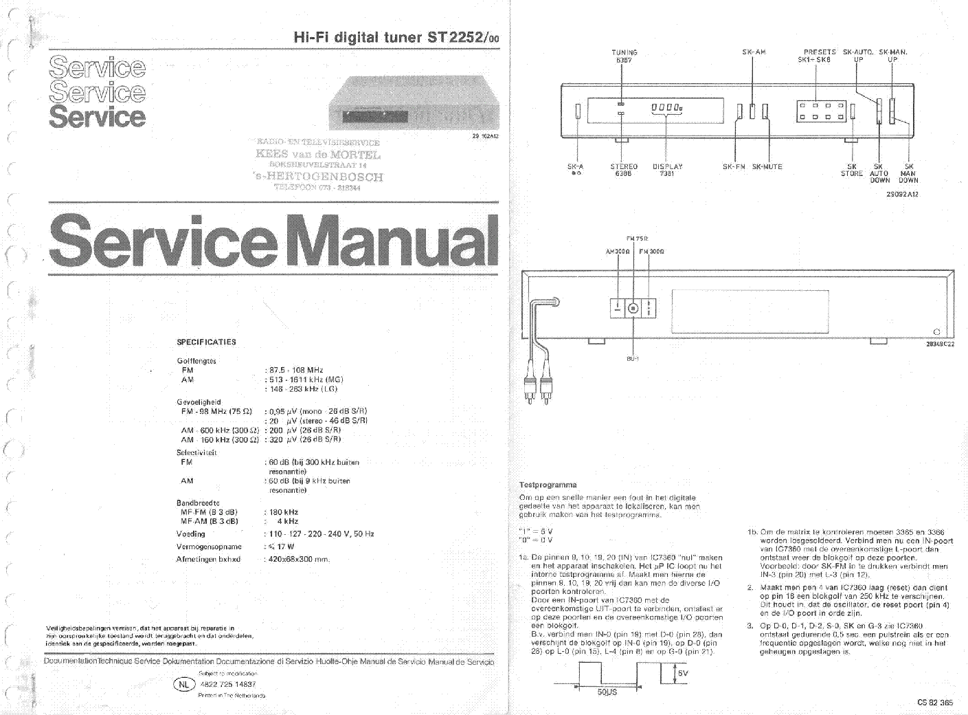 PHILIPS ST2252-00 SM ERRES service manual (1st page)