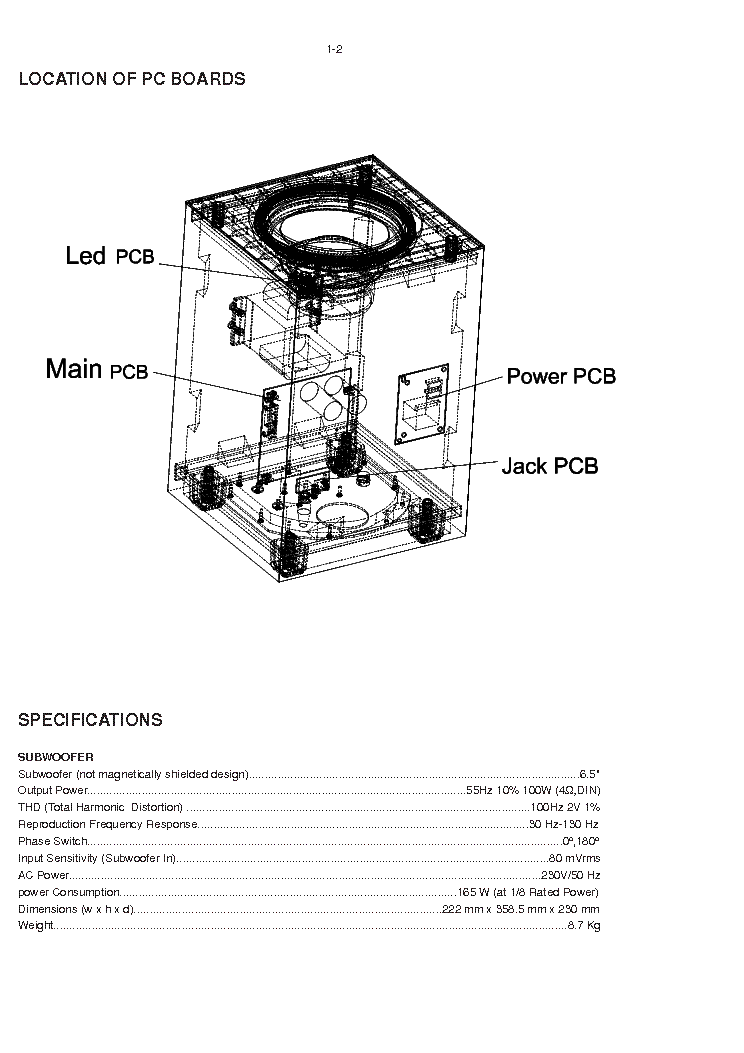 PHILIPS SW7100SA-SUB service manual (2nd page)