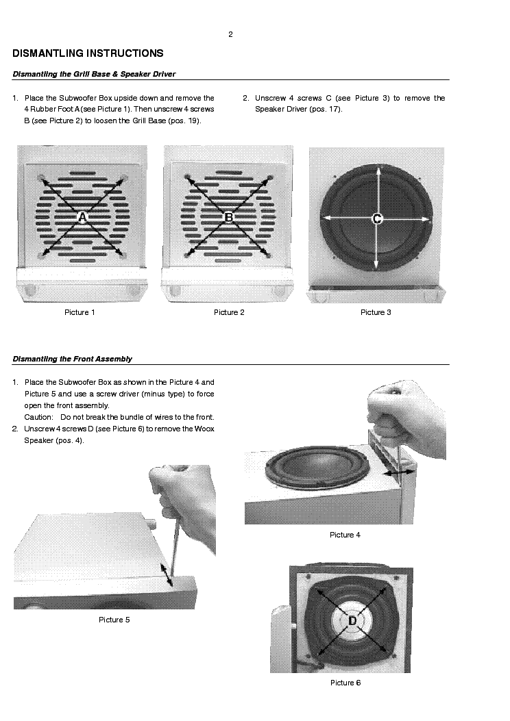 PHILIPS SW965 SM service manual (2nd page)