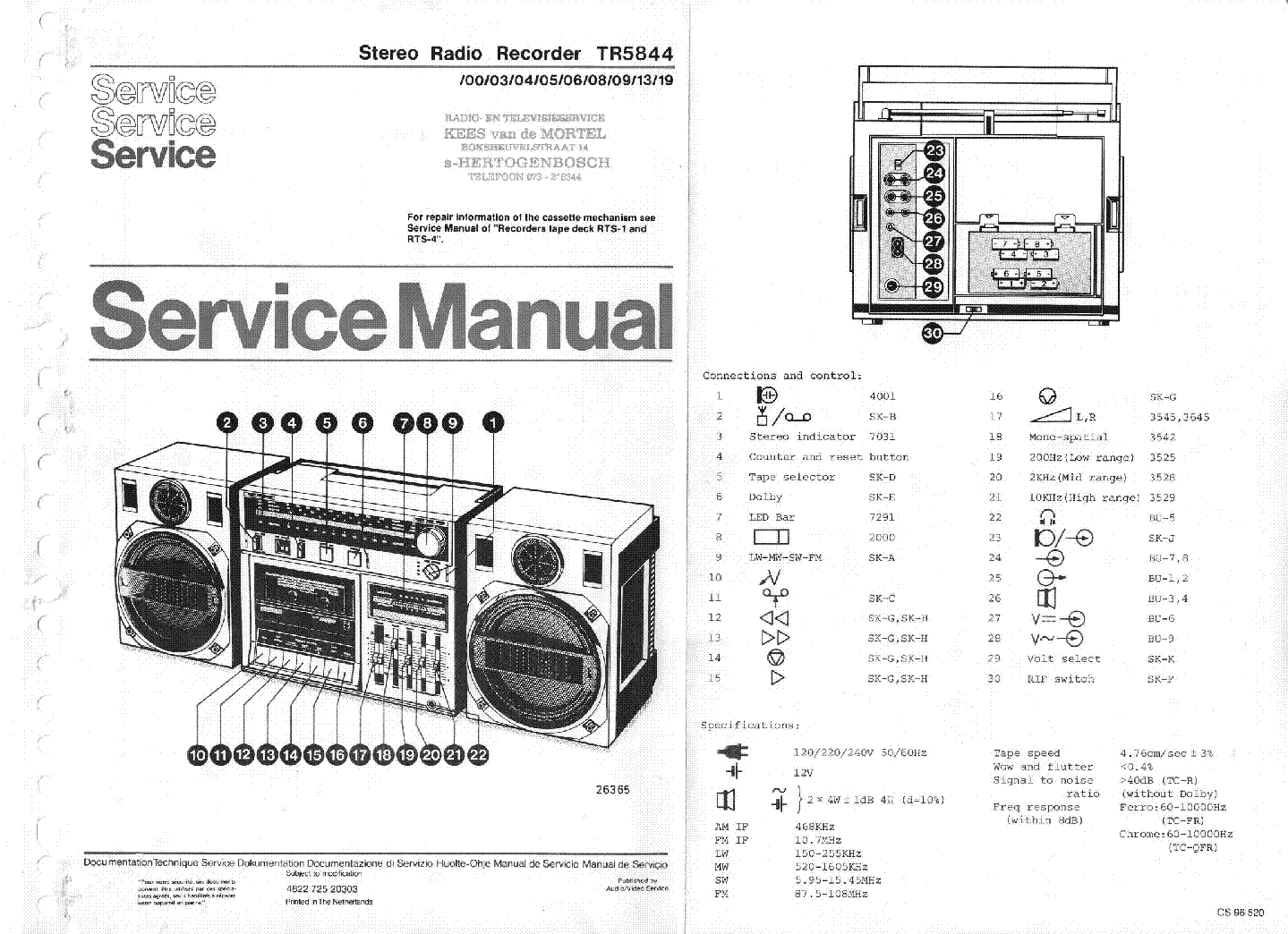 PHILIPS TR5844-00-03-04-05-06-08-09-13-19 SM ERRES service manual