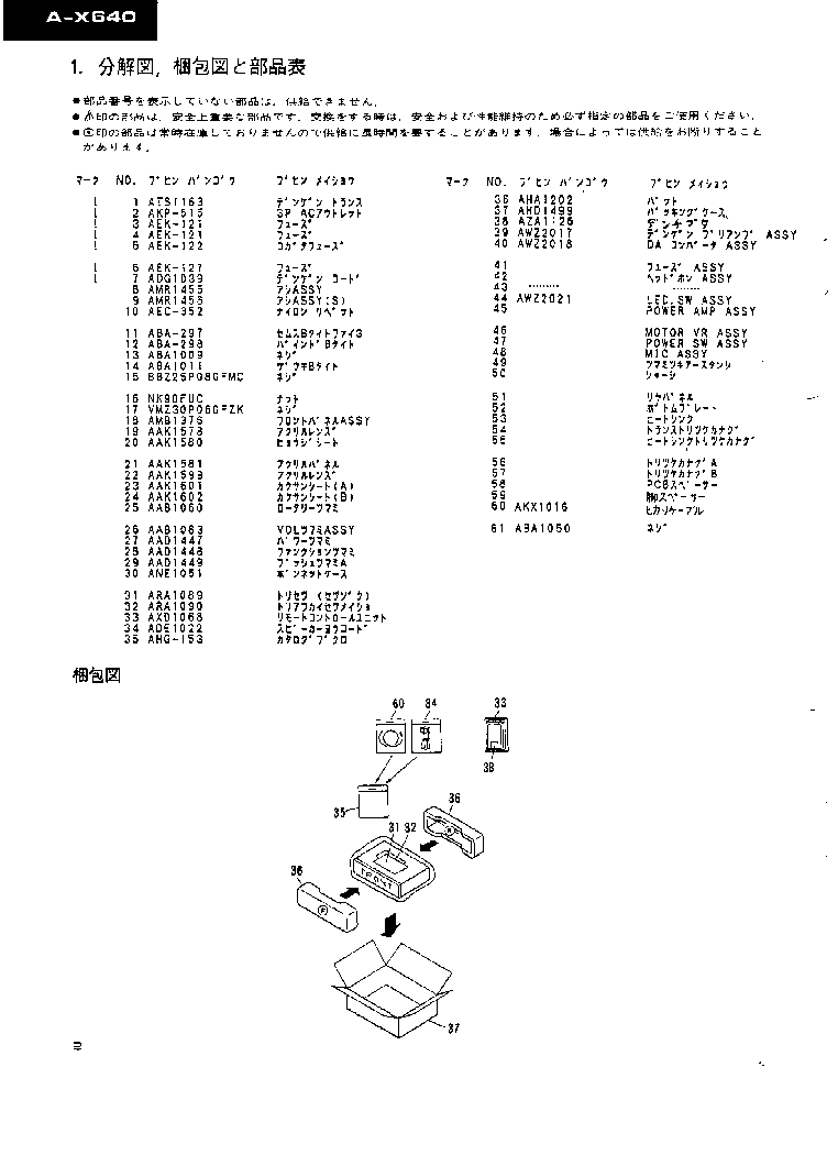 PIONEER A-X640 SMD88-075B service manual (2nd page)