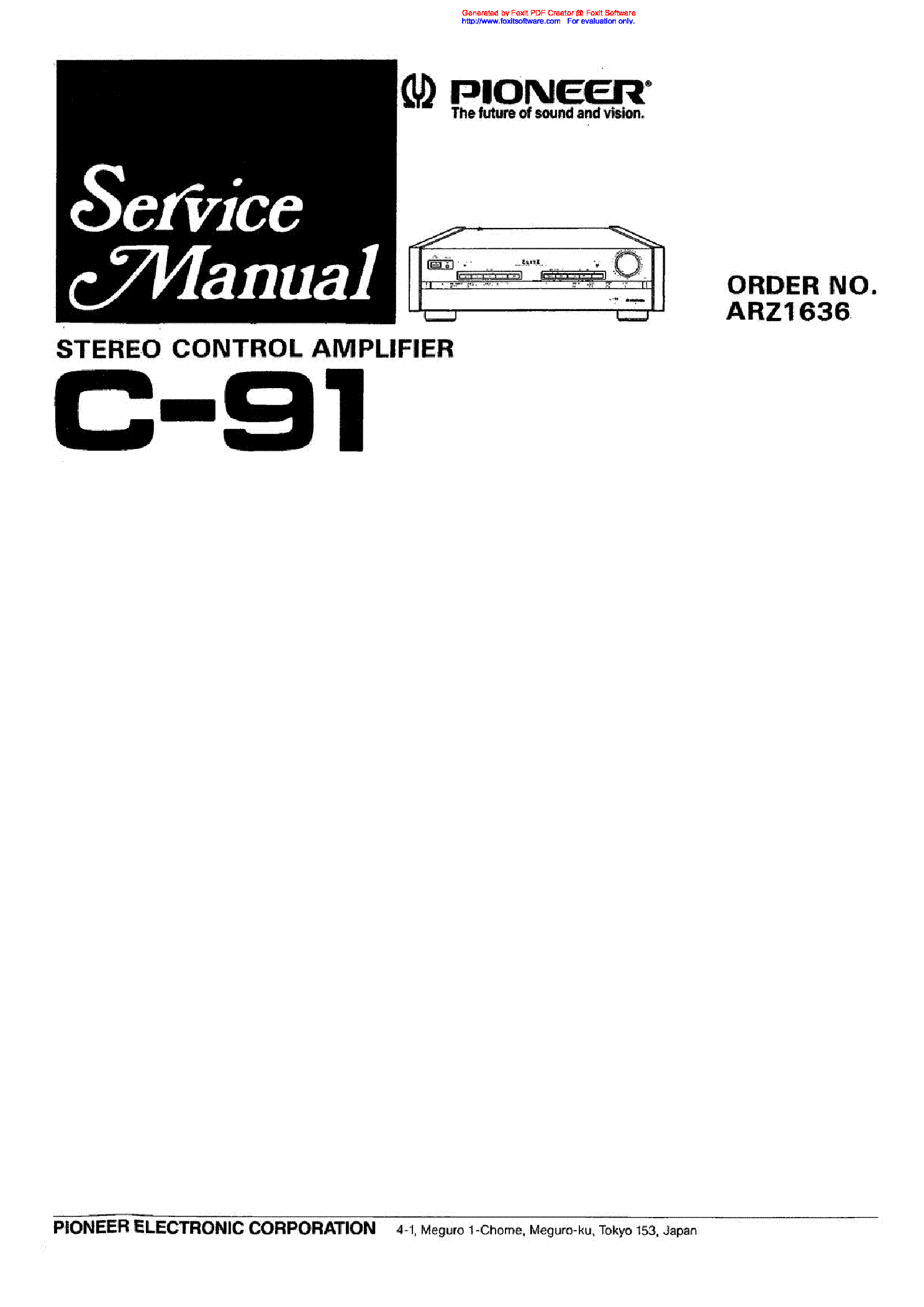 PIONEER C-91 SM service manual (1st page)