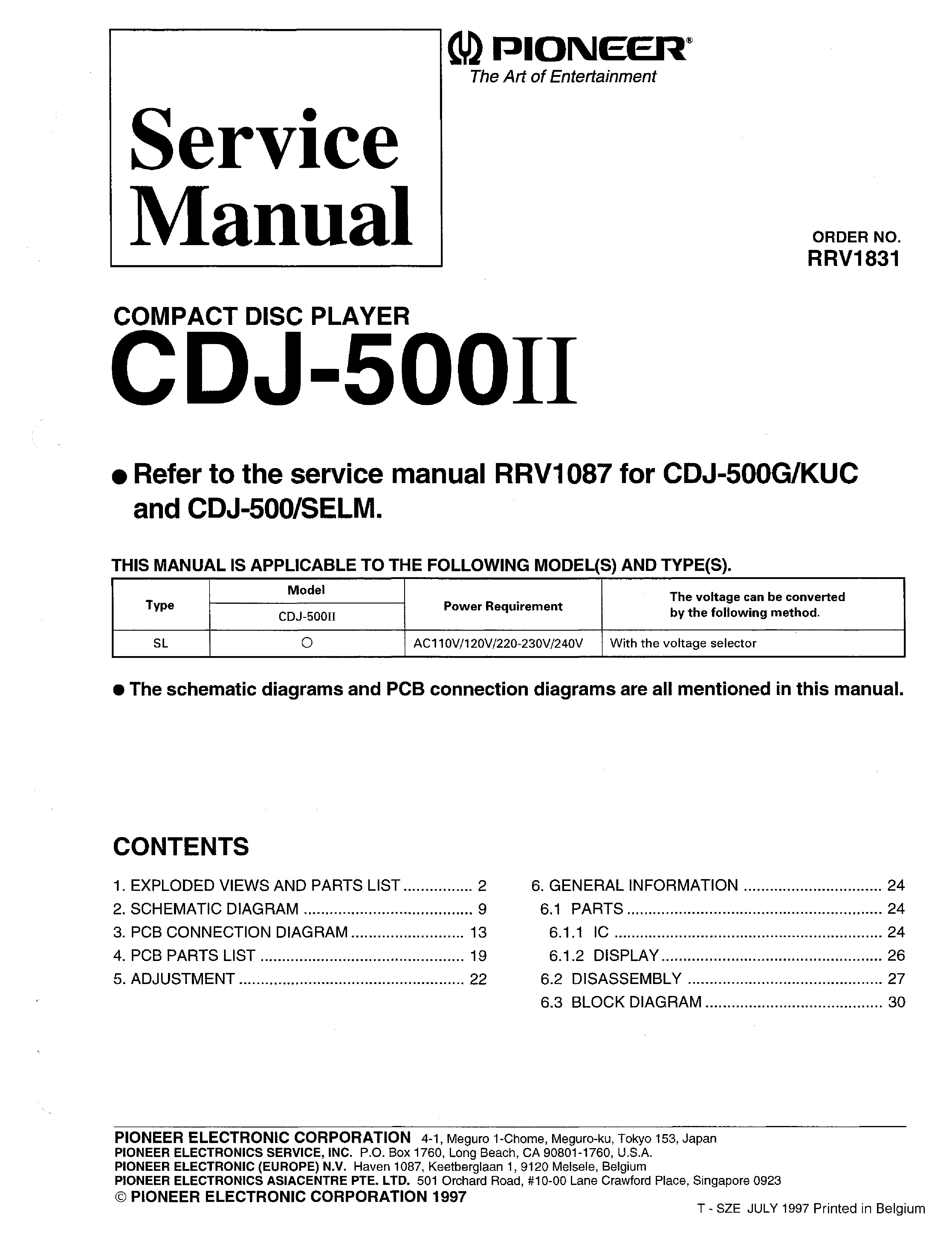 PIONEER CDJ-500-2 CDJ-500II SM service manual (1st page)