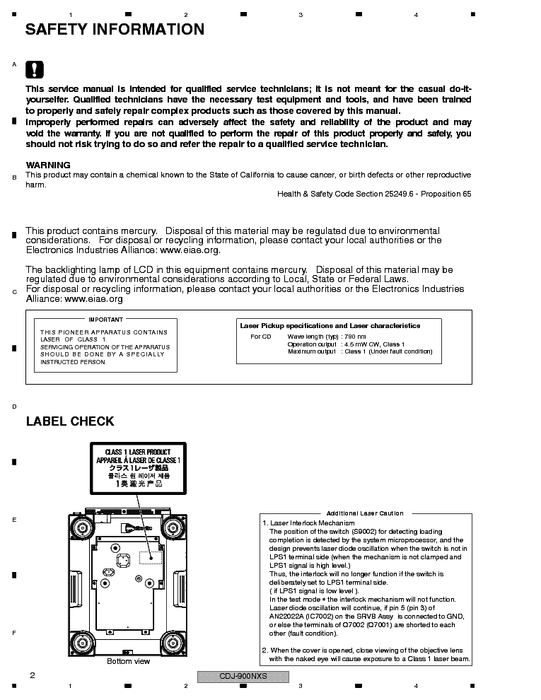 PIONEER CDJ-900NXS RRV4502 service manual (2nd page)