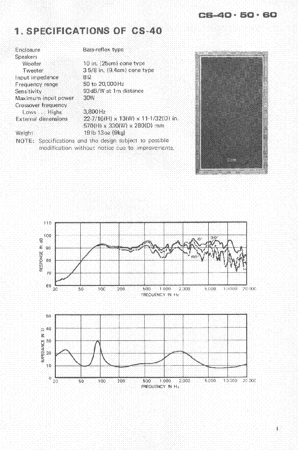 PIONEER CS-40 SM service manual (2nd page)