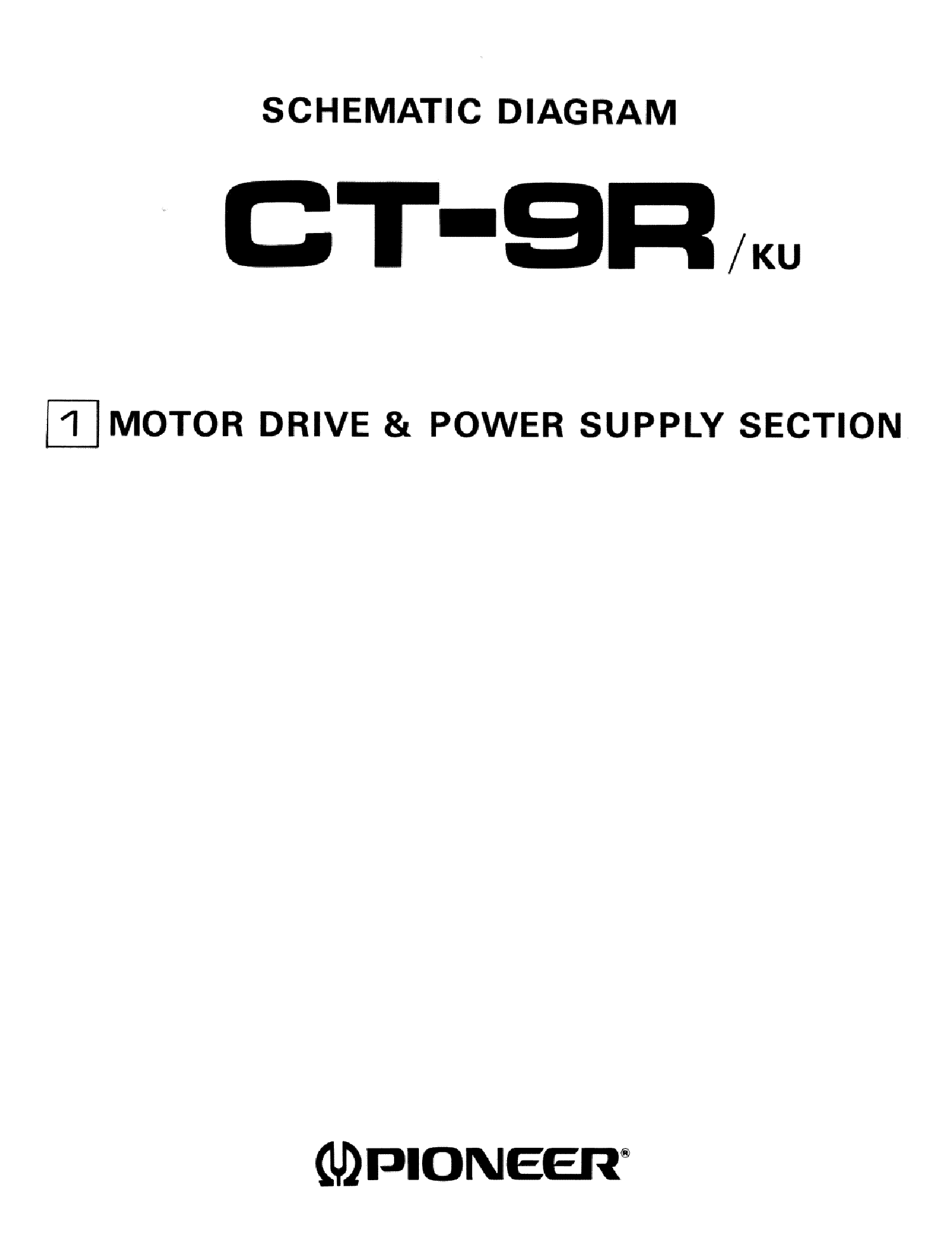 PIONEER CT-9R SCH service manual (1st page)