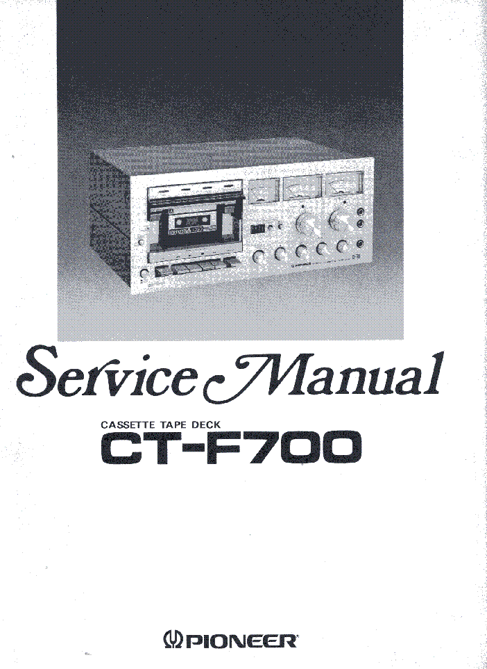 PIONEER CT-F700 service manual (1st page)