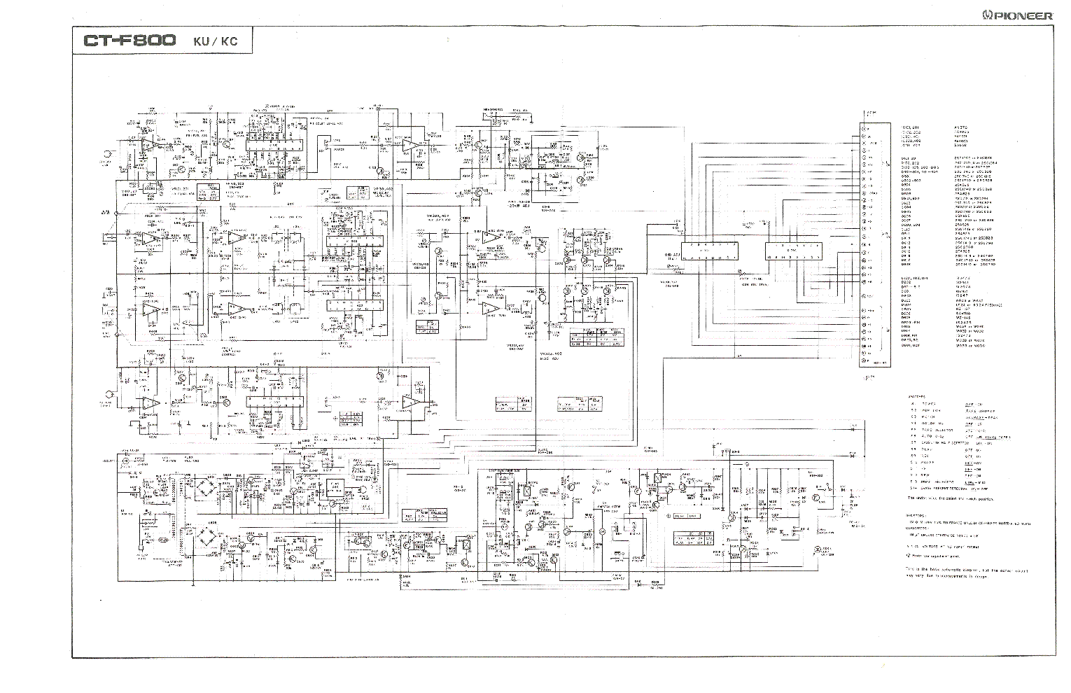 PIONEER CT-F800 SCH service manual (1st page)