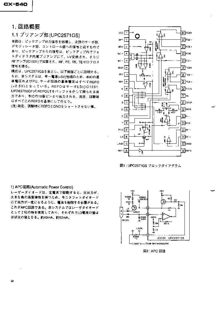 PIONEER CX-540 SM JP service manual (2nd page)