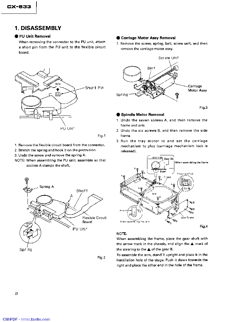 PIONEER CX-633 service manual (2nd page)
