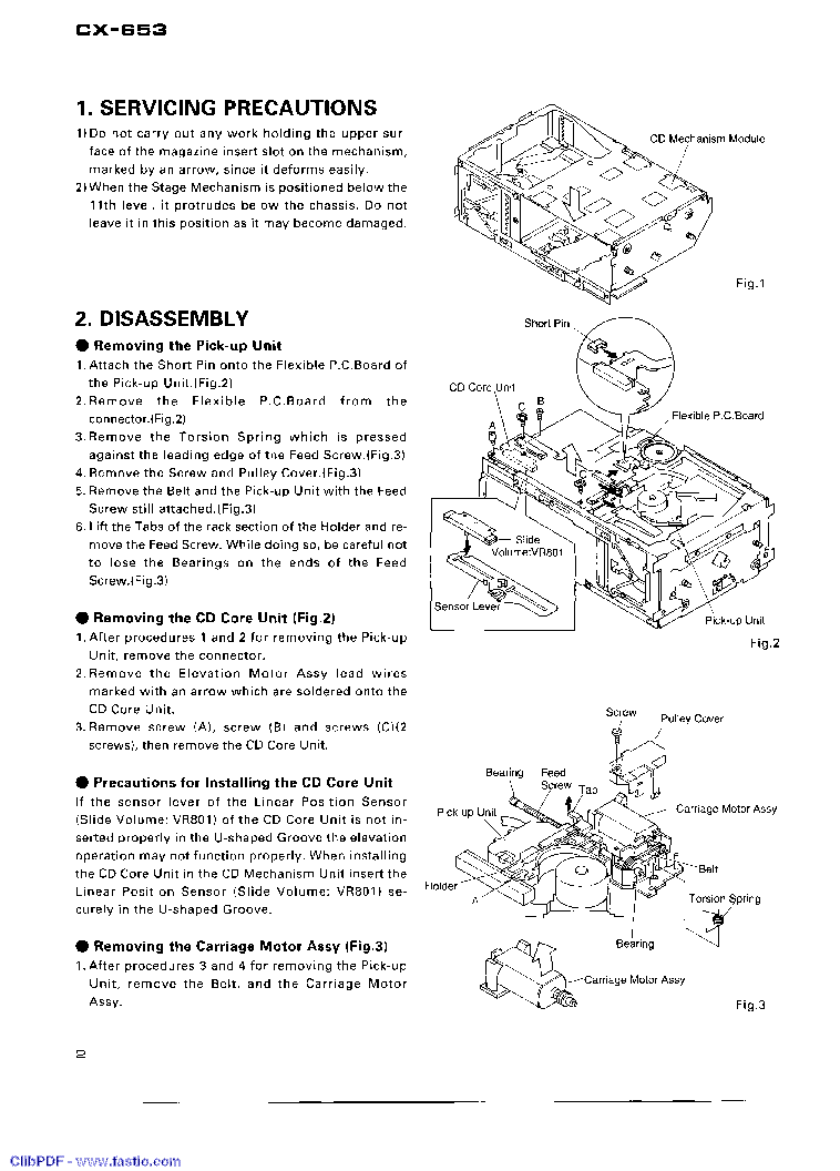 PIONEER CX-653 service manual (2nd page)