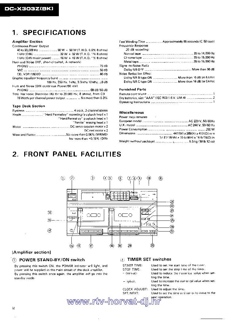 PIONEER DC-X303Z BK SM service manual (2nd page)