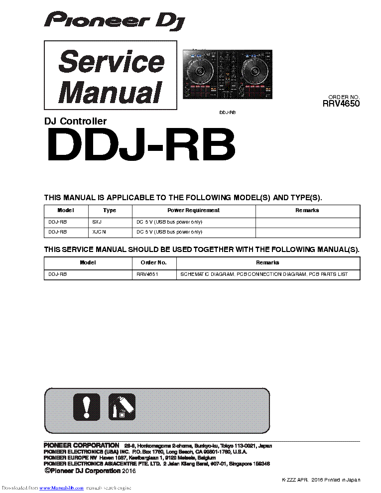 PIONEER DDJ-RB SM service manual (1st page)