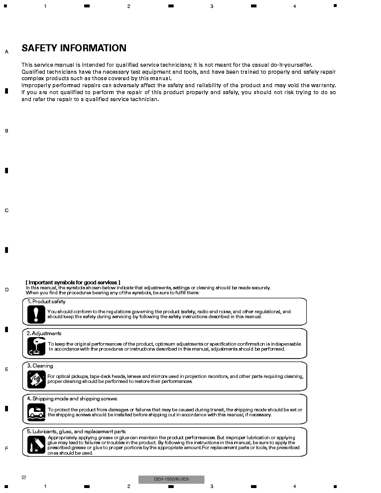 PIONEER DEH-1550 service manual (2nd page)