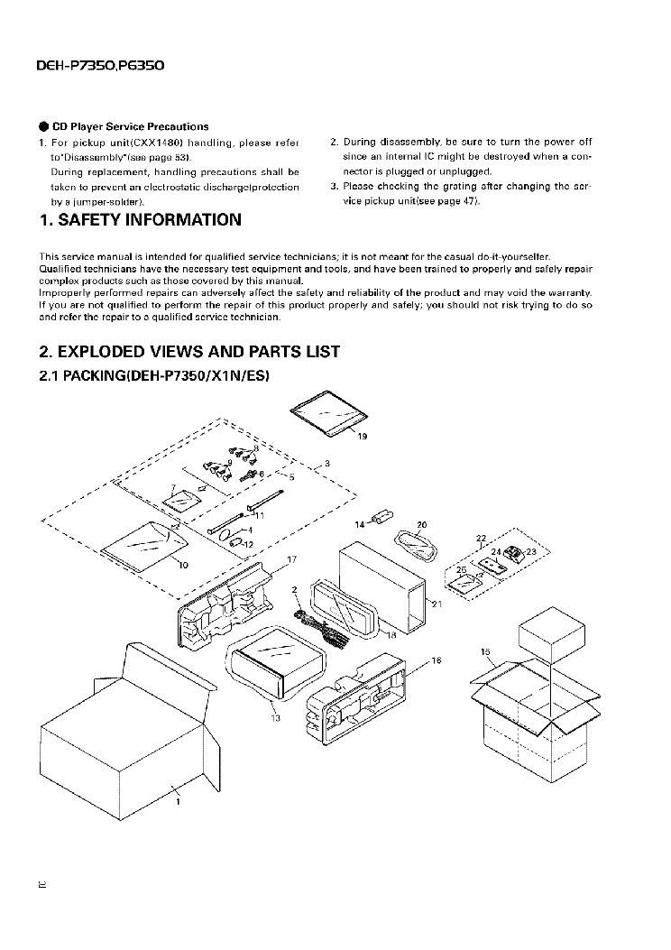 PIONEER DEH-P6350 DEH-P7350 SM service manual (2nd page)