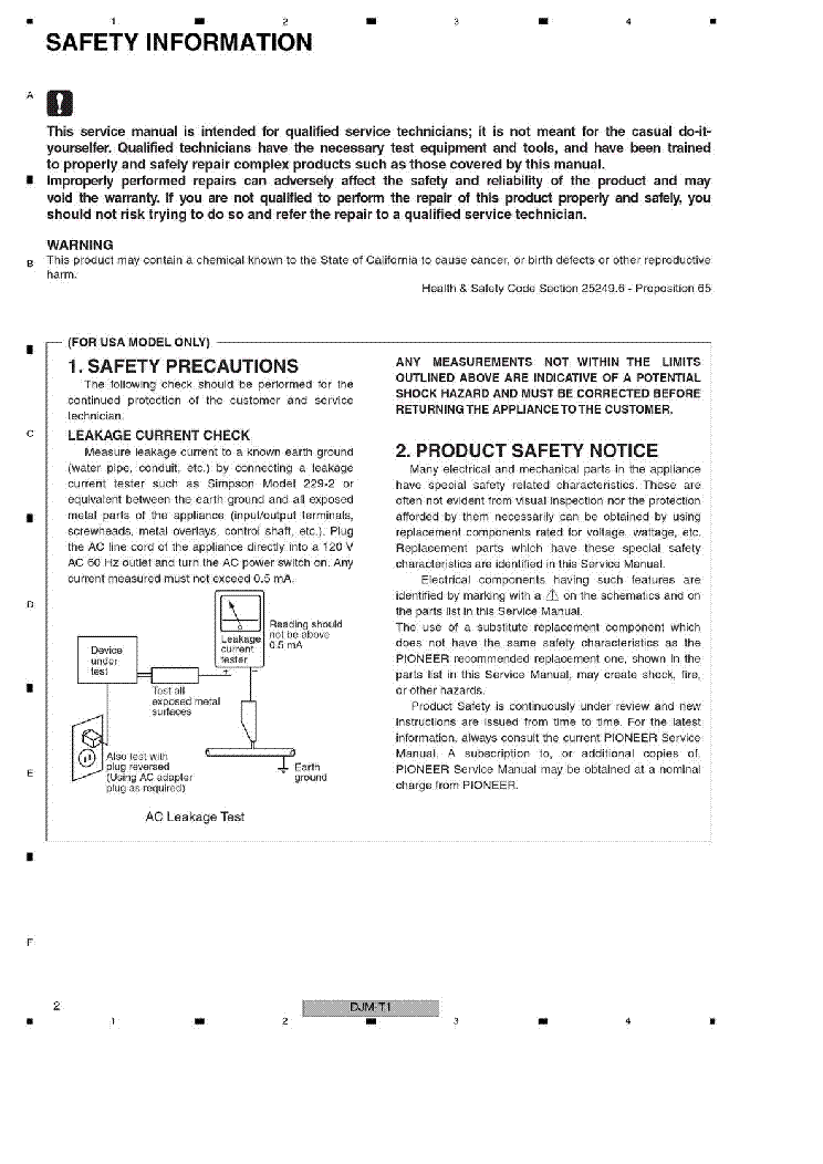 PIONEER DJM-T1 RRV4196 SM service manual (2nd page)