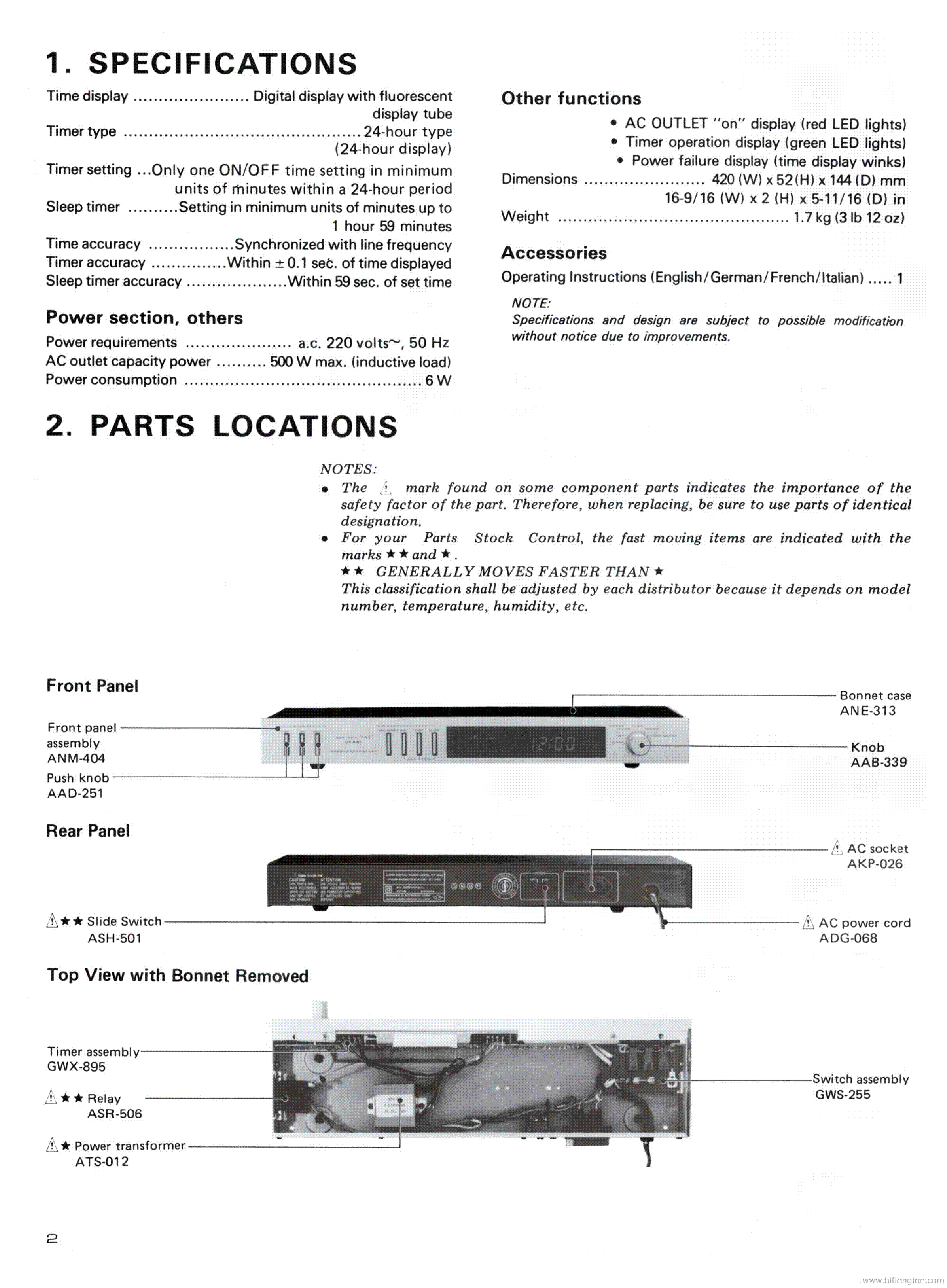 PIONEER DT-540 ARP3330 service manual (2nd page)