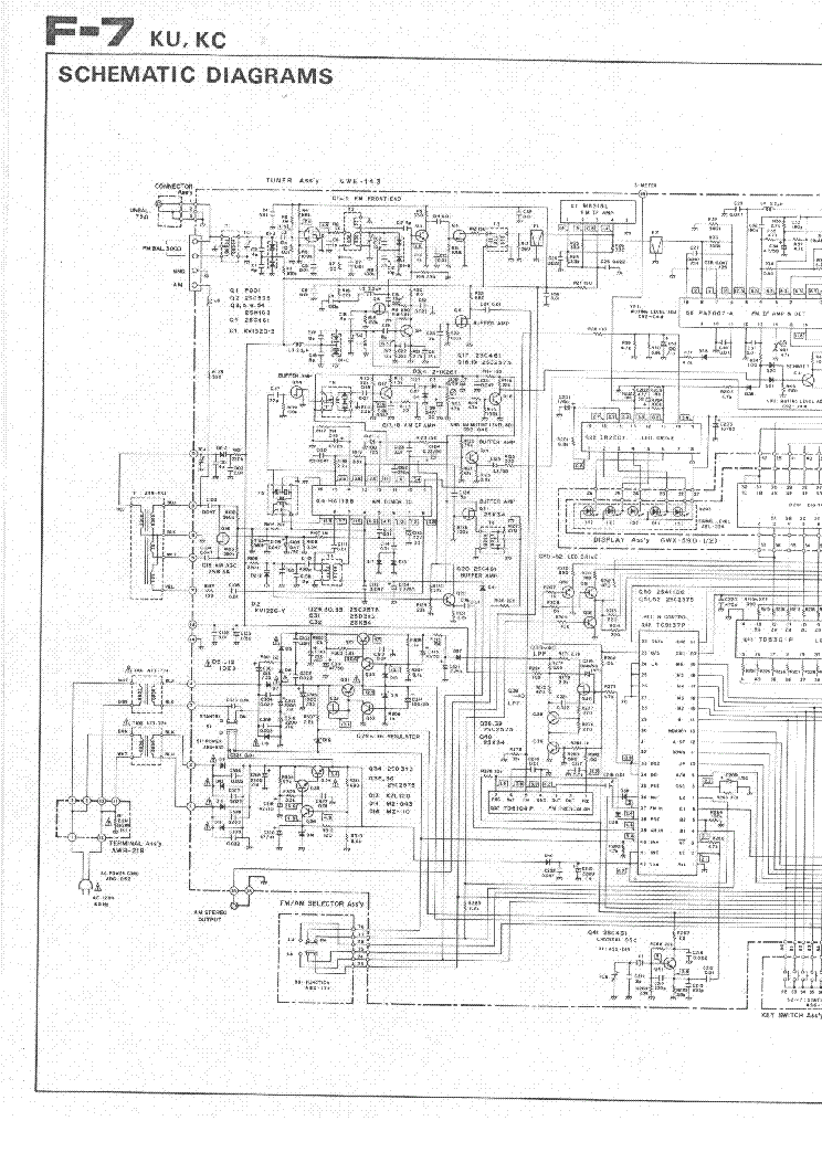 PIONEER F7 SCHEMATIC service manual (1st page)