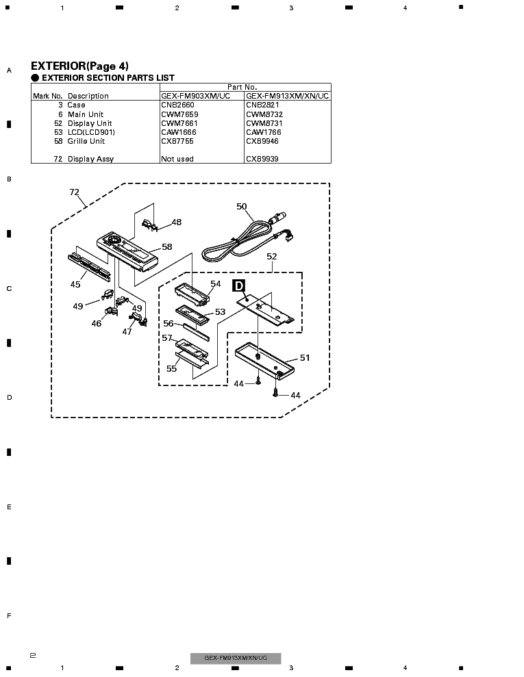 PIONEER GEX-FM913XM service manual (2nd page)