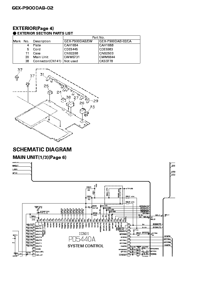 PIONEER GEX-P900 service manual (2nd page)