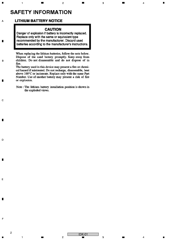 PIONEER IDK-01 IDK-80 service manual (2nd page)
