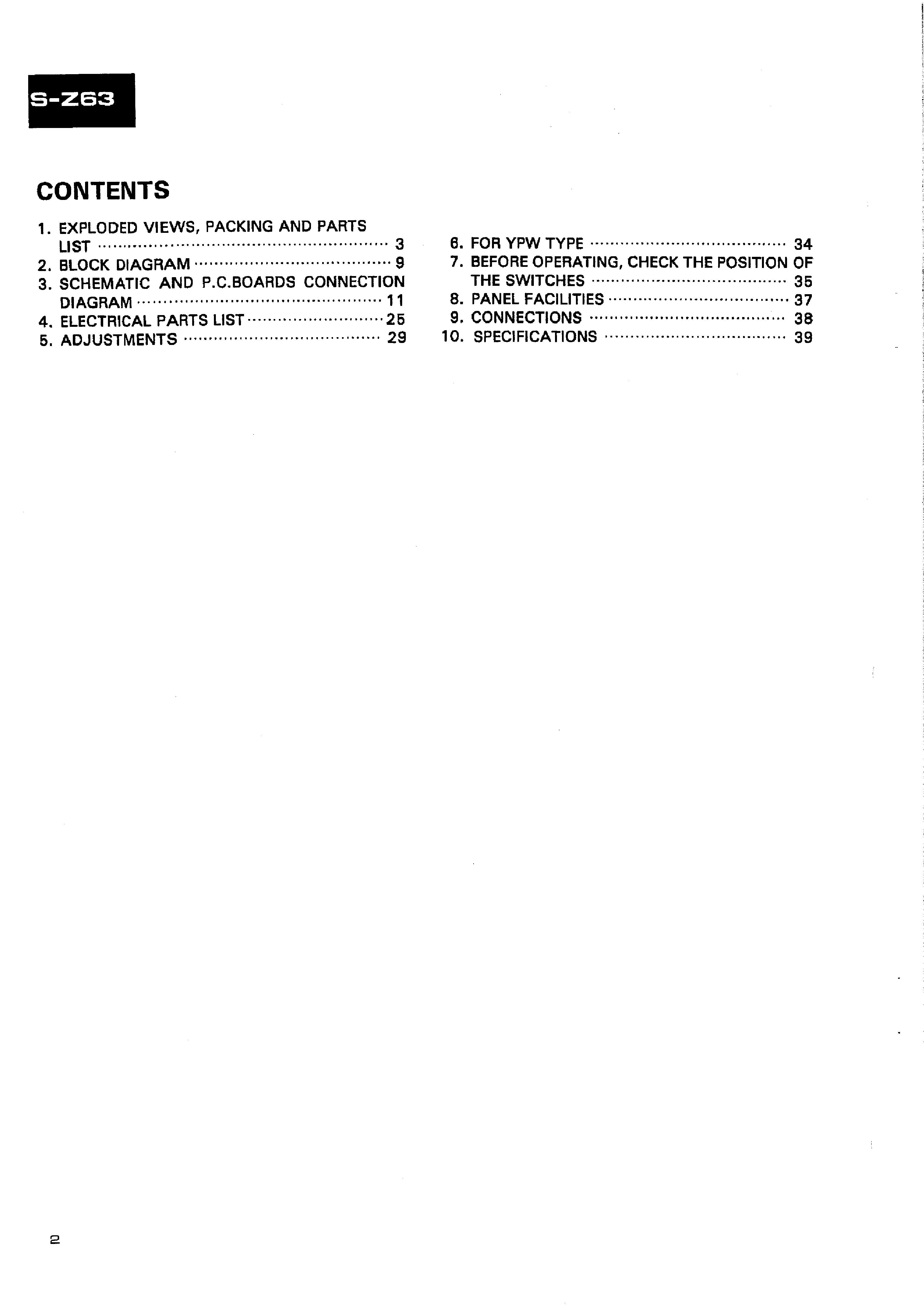 PIONEER MS-Z63 PARTS service manual (2nd page)